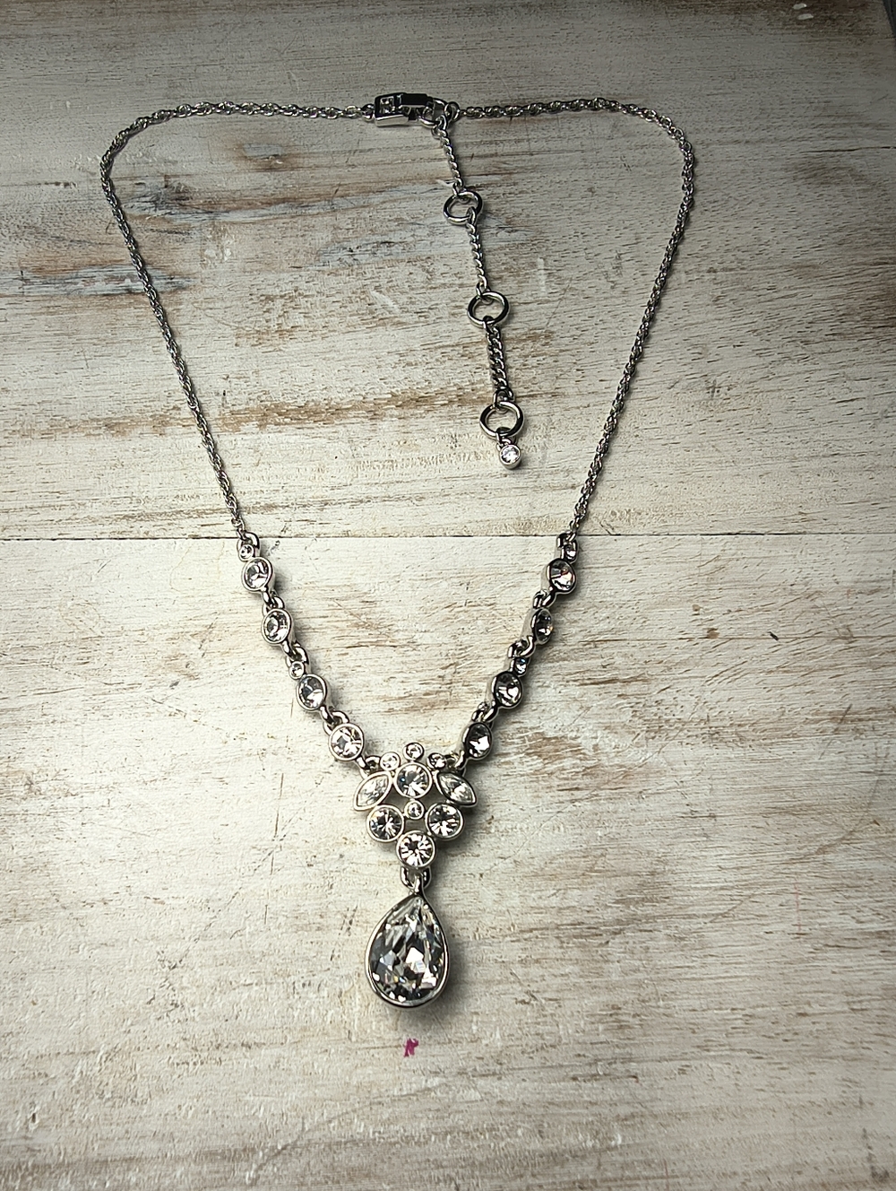 Givenchy Silver-Tone Crystal Necklace